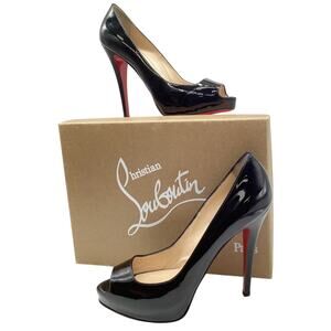 Christian Louboutin Peep-toe Pumps Women’s Size US8.5 New Very Privé in Black
